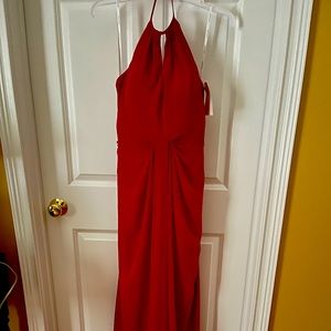 Red, never worn halter dress.